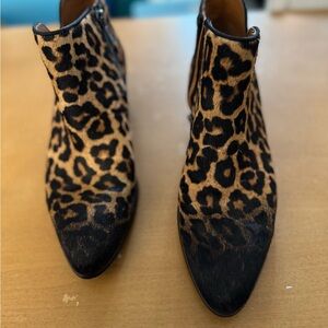 SARTO By Franco Sarto Brown and Black Ankle Booties with Sleek Design